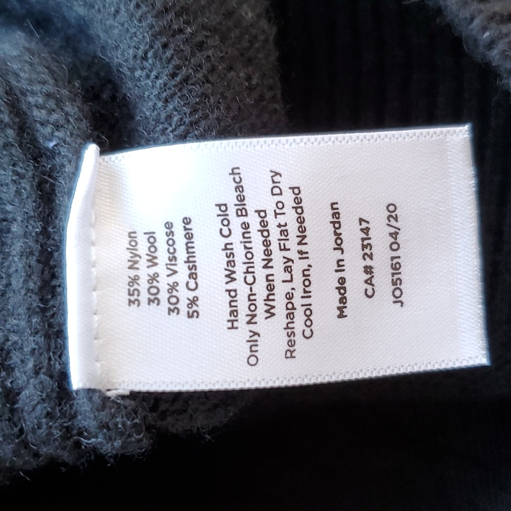 Talbots V-Neck Black Wool Cashmere Blend Knit Cardigan Sweater Women's Sz S - Picture 4 of 9